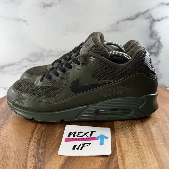 Men’s 10.5-Nike Air Max 90 Essential Cargo Khaki 537384-306 Trainers 2017 Green - Picture 1 of 9